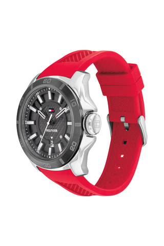 Reloj de cuarzo de silicona - Rojo y negro