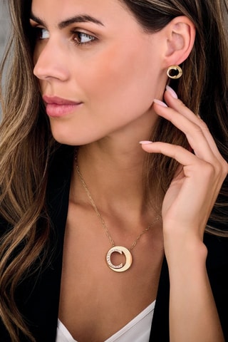 Collar Pleat - Chapado en oro amarillo