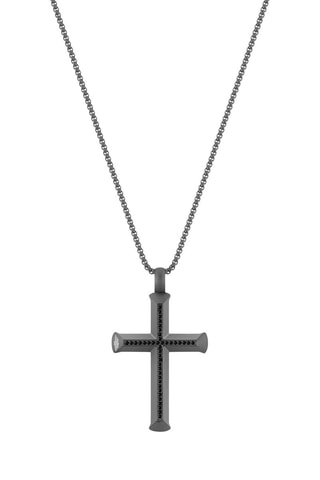 Collar - Plateado y negro