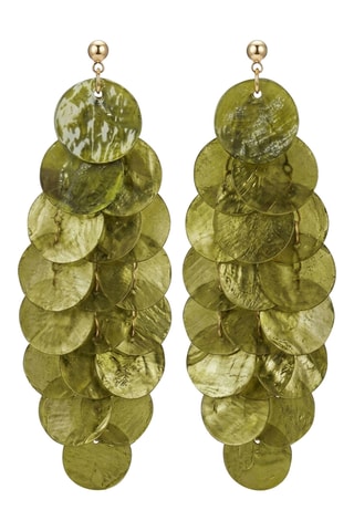 Boucles d'oreilles - Vert et doré