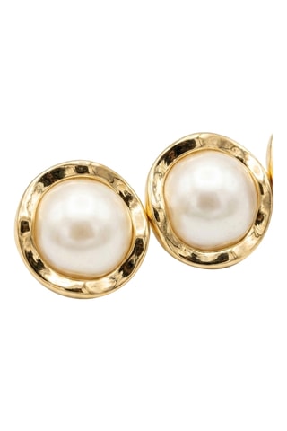 Boucles d'oreilles - Blanc et doré