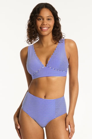 Sujetador de bikini Varsity - Azul rey
