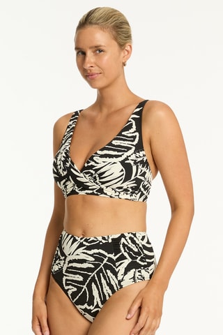 Braga de bikini de talle alto Jungle Book - Negro