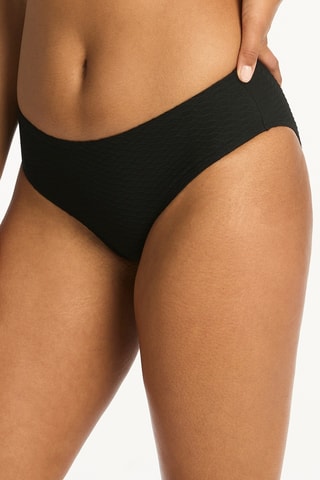 Braga de bikini Honeycomb - Negro
