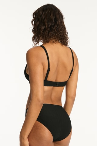 Braga de bikini Honeycomb - Negro