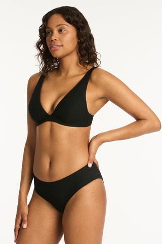 Braga de bikini Honeycomb - Negro