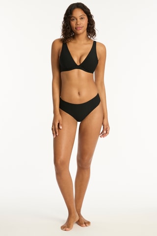 Braga de bikini Honeycomb - Negro