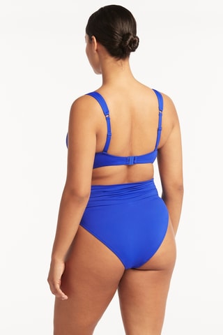 Braga de bikini de talle alto Essential - Azul cobalto