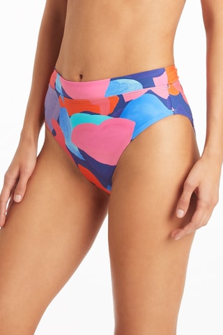Braga de bikini de talle alto Paintball - Azul rey