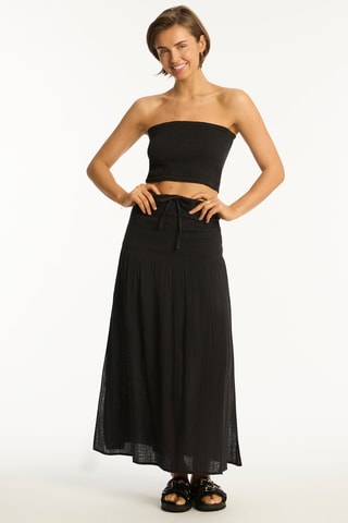 Crop top bustier Sunset - Negro