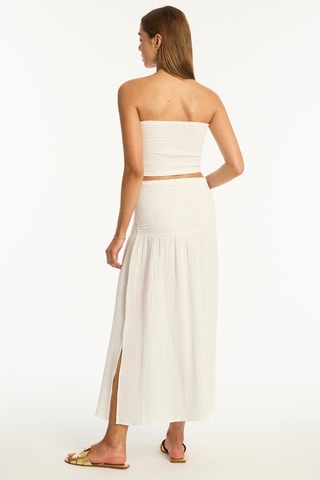 Crop top bustier Sunset - Blanco