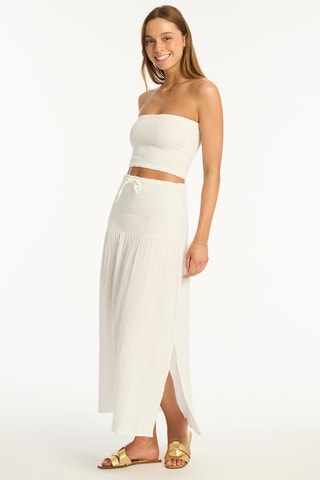 Crop top bustier Sunset - Blanco