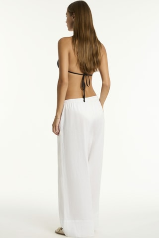 Pantalón de playa de lino Tidal Linen - Blanco