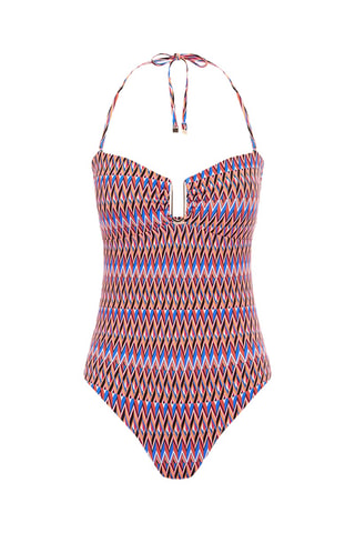 Bañador Tessera - Azul oscuro y rosa viejo