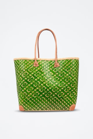 Cesto de palha - 32 x 35 x 20 cm - Verde