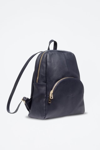 Mochila em couro Monastier - Azul-marinho - Azul-escuro