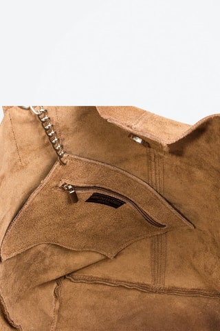 Mala shopper em couro Bege - Firenze Artegiani - Toupeira