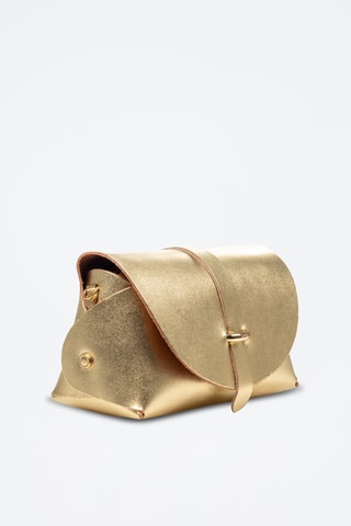 Mala a tiracolo em couro Aurora Dourado - Dourado