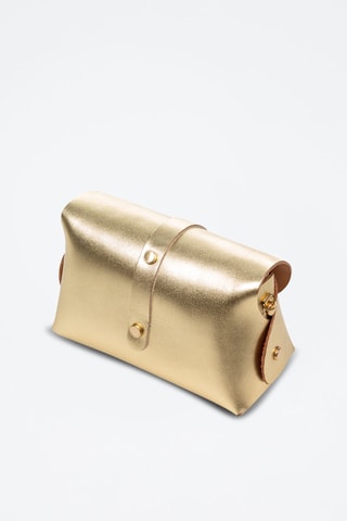 Mala a tiracolo em couro Aurora Dourado - Dourado