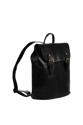 Mochila em couro Preto - Firenze Artegiani  - Preto