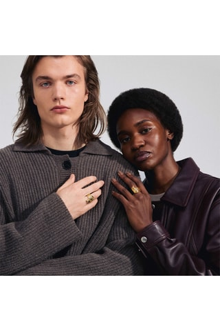 Anillo Gia - Chapado en oro amarillo