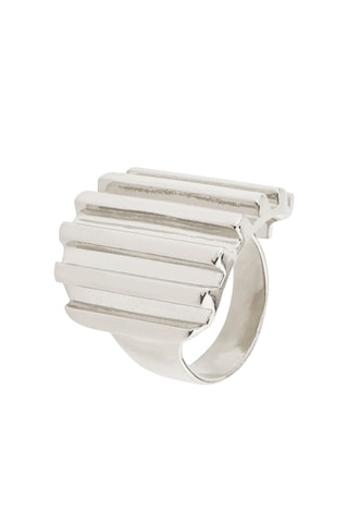 Anillo Laurel - Chapado en plata