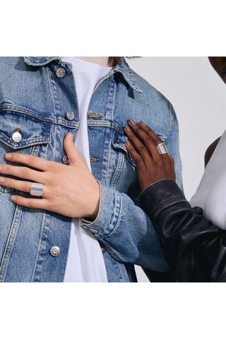 Anillo Laurel - Chapado en plata