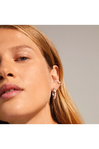 Criollas y earcuff Energetic - Chapado en plata