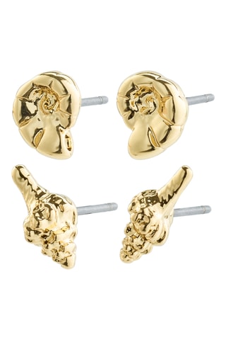 2 pares de dormilonas Force - Chapado en oro amarillo