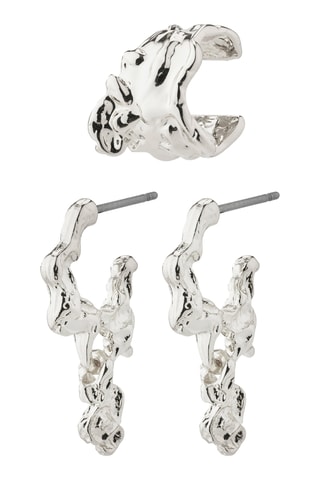Criollas y earcuff Rhythm - Chapado en plata