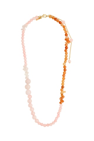 Collar Soulmates - Chapado en oro amarillo, cuarzo y aventurinas