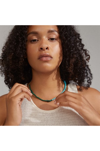 Collar Soulmates - Chapado en oro amarillo, turquesas y malaquitas