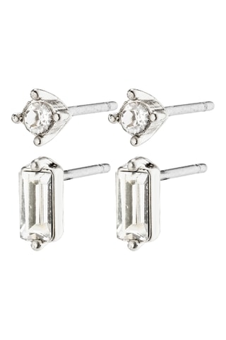 2 pares de dormilonas Sabrina - Chapado en plata