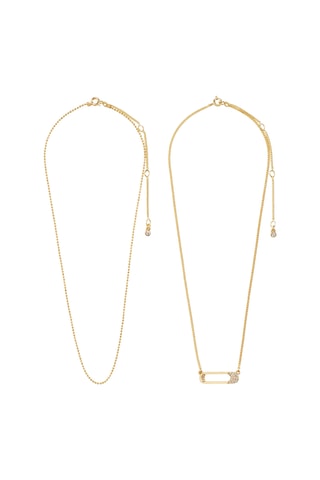 2 collares Instant - Chapado en oro amarillo