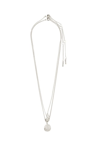 2 collares Shift - Chapado en plata y perla cultivada de agua dulce