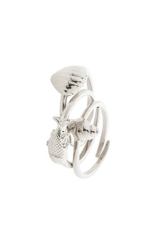 3 anillos Breeze - Chapado en plata