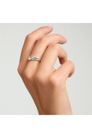 2 anillos Sky - Chapado en plata