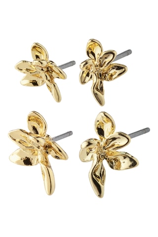 2 pares de dormilonas Riko - Chapado en oro amarillo