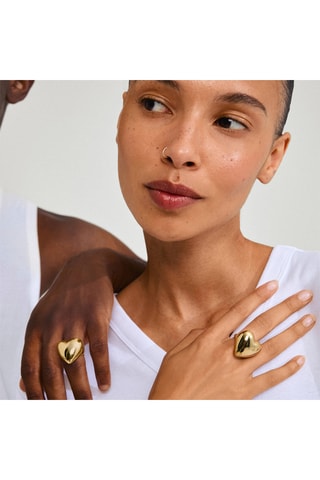 Anillo Annemette - Chapado en oro amarillo