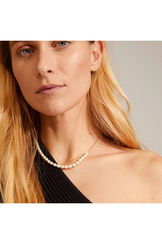 Collar Berthe - Chapado en oro amarillo y perlas cultivadas de agua dulce