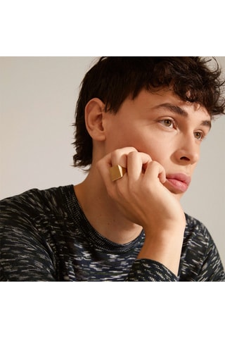 Anillo Pulse - Chapado en oro amarillo