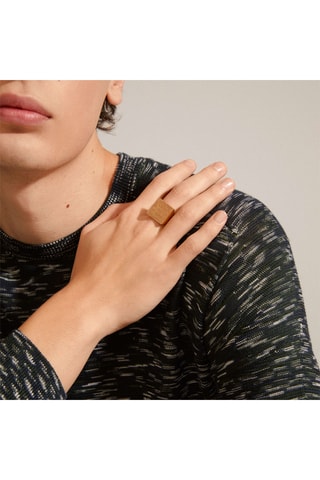 Anillo Pulse - Chapado en oro amarillo