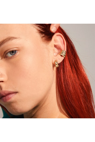 Criollas y earcuff Nadya - Chapado en oro amarillo