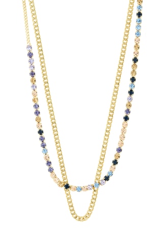 2 collares Reign - Chapado en oro amarillo