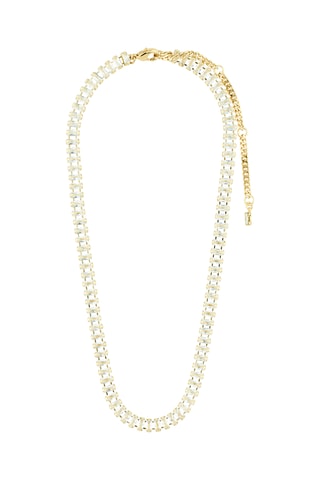 Collar Rue - Chapado en oro amarillo y circones