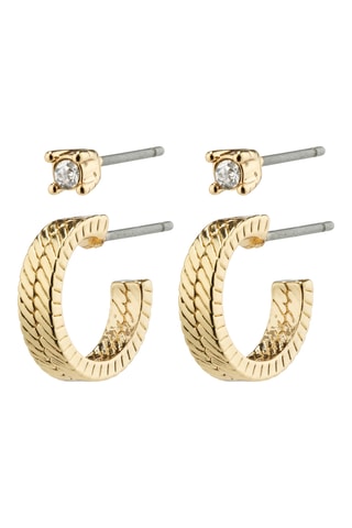 2 pendientes EA - Chapado en oro amarillo