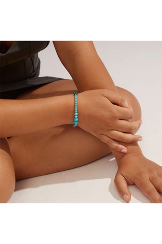 Pulsera Soulmates - Chapado en oro amarillo, turquesas y malaquitas