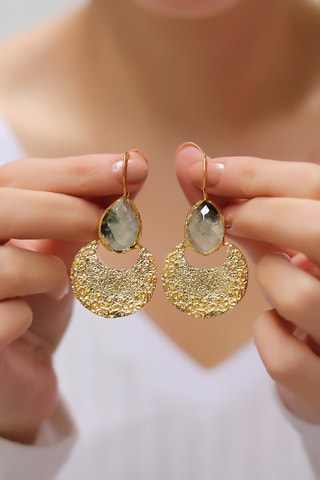Boucles d'oreilles - Préhnites
