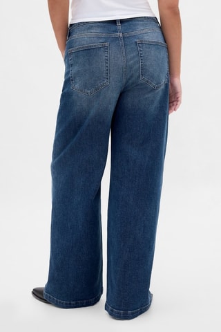 Jeans wide legs a vita alta - Celeste