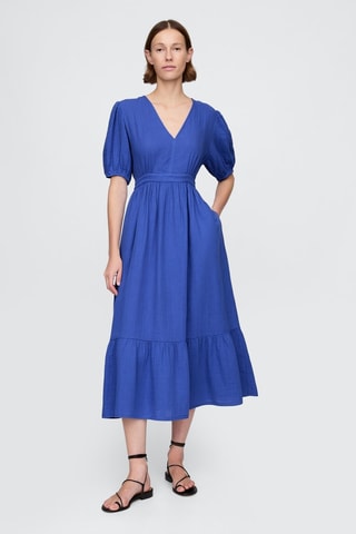 Abito con volant - Navy